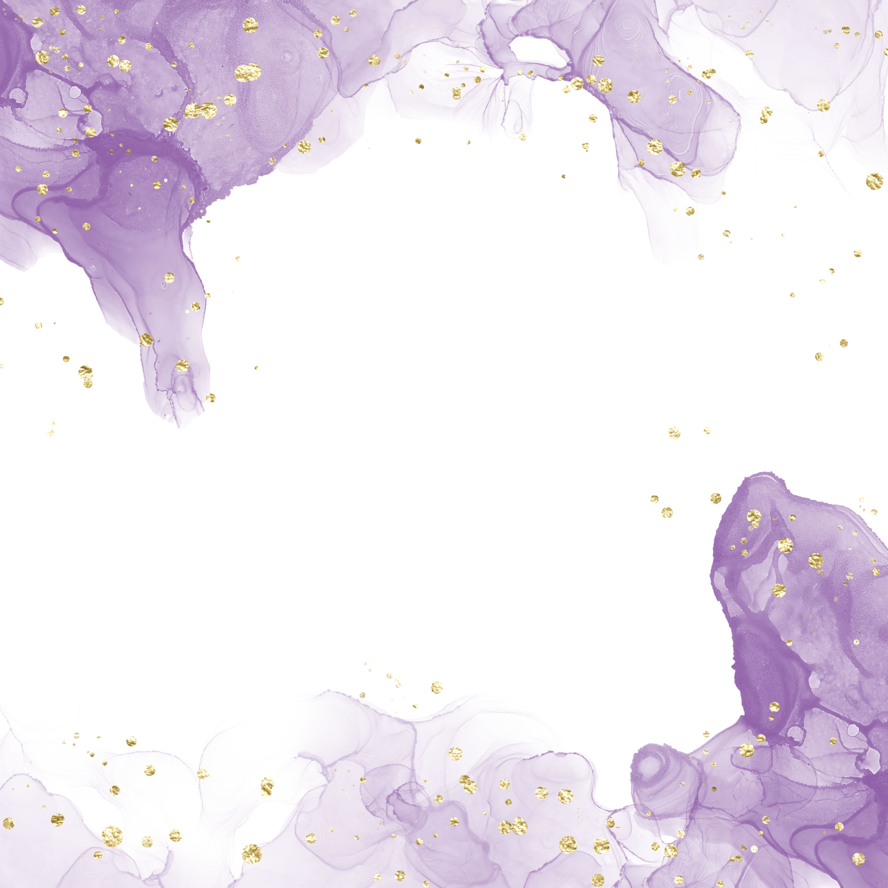 Watercolor Glittery Frame